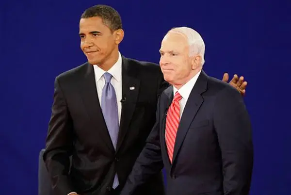 Presidential candidates Barack Obama and John McCain